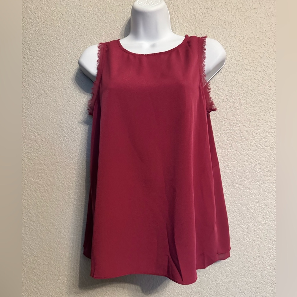 1. State Women’s Magenta Sleeveless Blouse S